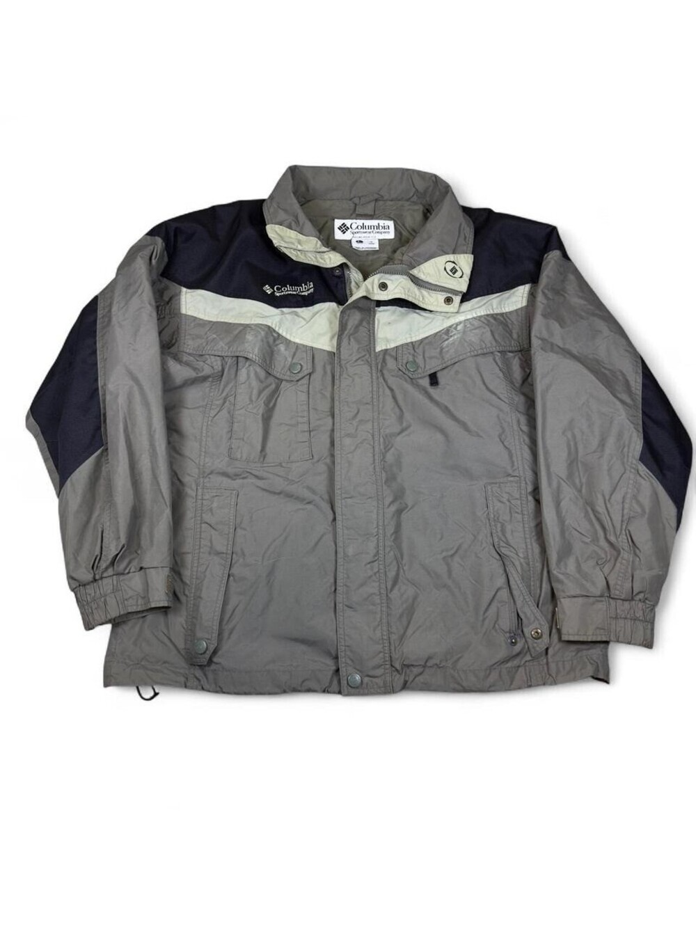 Columbia Jacket Mens L Gray Outdoor Winter Shell Coat